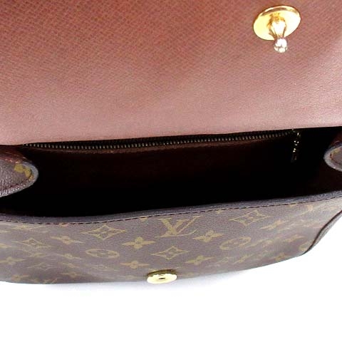 ルイヴィトン LOUIS VUITTON サンクルー GM ショルダーバッグ モノグラム 斜め掛け可能 PVCキャンバス レザー 茶 ブラウン 廃盤 フランス製 ☆AA★A レディース