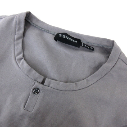ジョルジオアルマーニ GIORGIO ARMANI 黒タグ Tシャツ 長袖 ヘンリー  