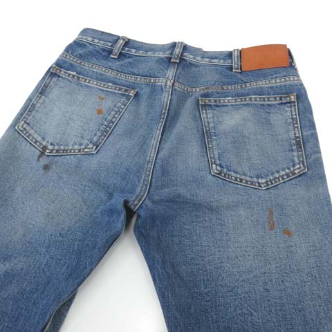 グッチ GUCCI デニム パンツ ペイント加工 スリム テーパード ジーンズ 