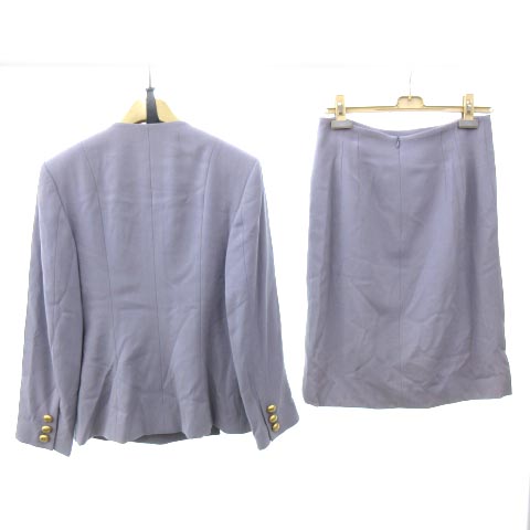 グッチ GUCCI スーツ スカート セットアップ ノーカラー ダブル ひざ丈