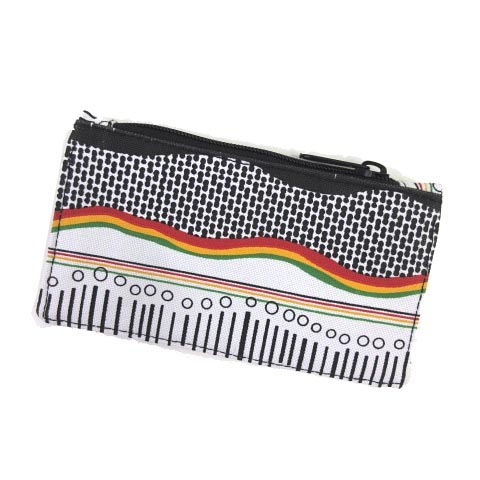 未使用品 ステューシー Stussy 長財布 ジップ ナイロン 総柄 薄型ウォレット ポーチ 白 ホワイト K メンズ 052 ベクトルパーク