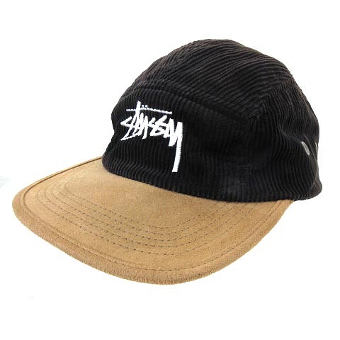 ステューシー STUSSY ジェットキャップ コーデュロイ 帽子 ロゴ 刺繍 