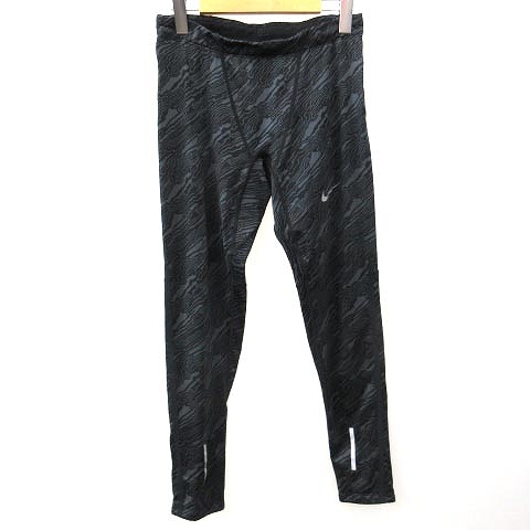 ナイキ Nike テック エレベート タイツ ストレッチ ランニング スポーツウエア 総柄 スウッシュ ワンポイント 大きいサイズ Xl ブラック グレー N Ibs78 メンズ 052 ベクトルパーク