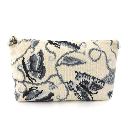 フェイラー Feiler クラッチバッグ バタフライ ボタニカル シュニール織 ポーチ 小物入れ バッグインバッグ 白 オフホワイト S レディース 052 ベクトルパーク