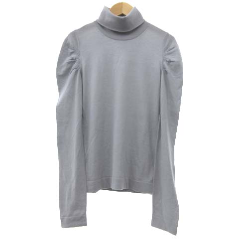 エンポリオアルマーニ Emporio Armani 長袖 ニット カシミヤ混 タートルネック カットソー 無地 薄手 国内正規 42 Lサイズ ライトグレー S レディース 052 ベクトルパーク