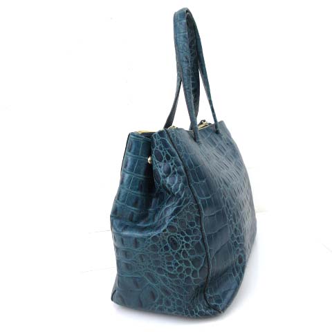 フルラ FURLA クロコ型押し レザー ショルダーバッグ 皮革 2WAY トート 