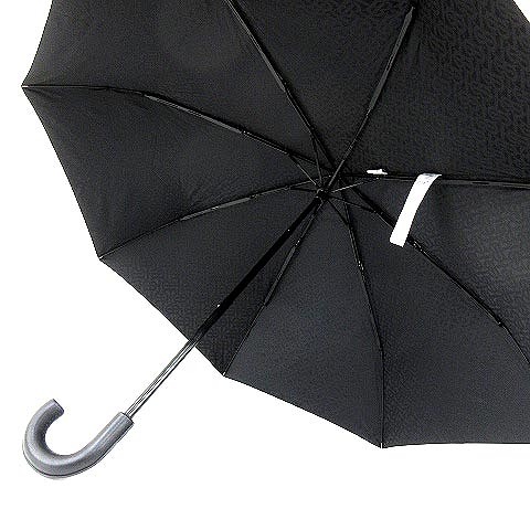 バーバリー Burberry 美品 折りたたみ 傘 ブラック モノグラム フォールド アンブレラ 54cm コンパクト 雨具 収納袋付き Ibs84 A メンズ レディース 052 ベクトルパーク