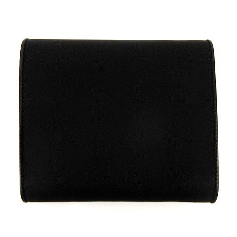 プラダ Prada 三つ折り 財布 ナイロン レザー ラインストーン コンパクト ウォレット 黒 ブラック イタリア製 A レディース 052 ベクトルパーク