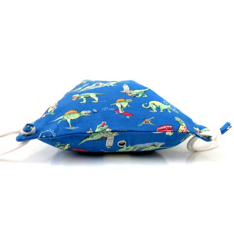 未使用品 キャスキッドソン Cath Kidston ドローストリングバッグ リュックサック デイパック ナップサック 巾着 恐竜 コットン Pvc 水色 キッズ 子供 鞄 Fk メンズ レディース 052 ベクトルパーク