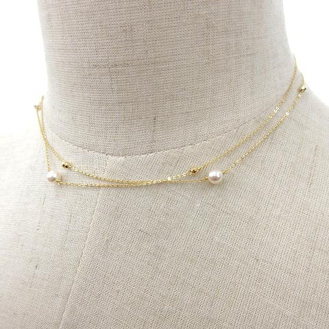 アーカー AHKAH 美品 ルルグラン ネックレス K18 イエローゴールド 