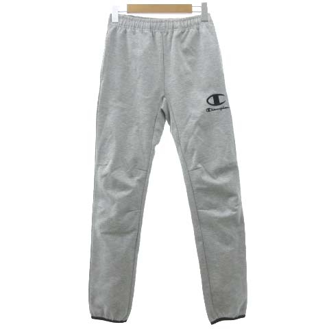 チャンピオン Champion 美品 防風 パンツ ロゴ刺繍 ストレッチ スリム キッズ ジュニア 160 大人xsサイズ相当 グレー レディース 052 ベクトルパーク