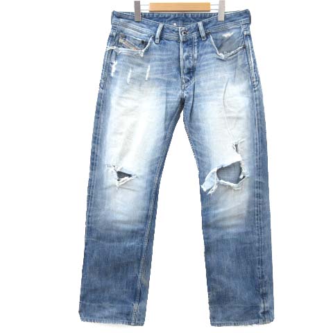 ディーゼル Diesel アディダス コラボ Larkee デニム パンツ ダメージ加工 ジーンズ イタリア製 国内正規 34 青 ブルー Nvw メンズ 052 ベクトルパーク