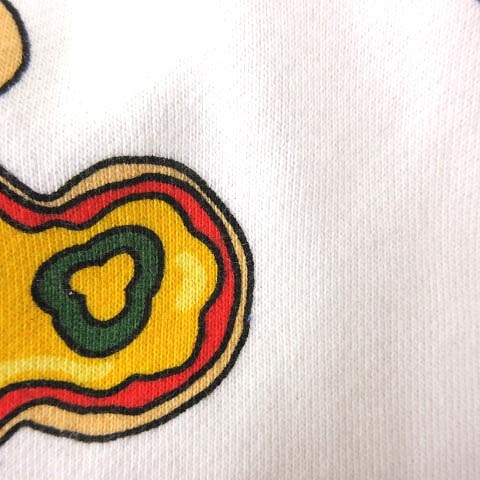 プニュズ Punyus ディズニー コラボ Mickey Pizza トレーナー スウェット プルオーバー プリント 総柄 コットン 1 L 白 ホワイト Ibs91 レディース 052 ベクトルパーク