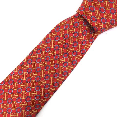 未使用品 グッチ Gucci タグ付き ネクタイ シルク100 レギュラータイ ビジネス フォーマル 総柄 赤 レッド N Ibs91 メンズ 052 ベクトルパーク