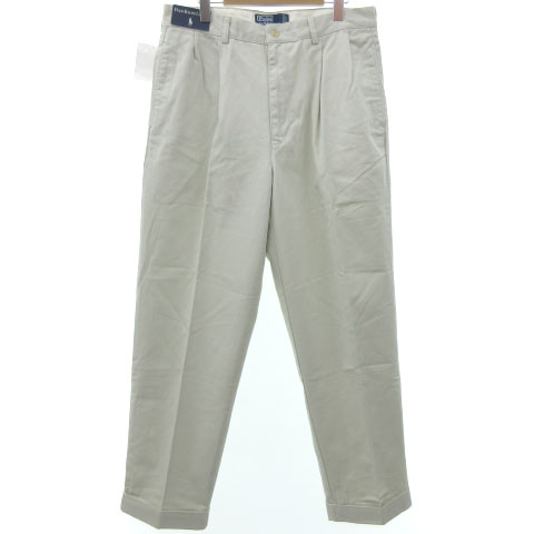 未使用品 ポロ バイ ラルフローレン Polo By Ralph Lauren チノパン ロールアップ ロング スラックス メキシコ製 アイボリー 白 ホワイト 34 29 大きいサイズ Fk Ecr メンズ 052 ベクトルパーク