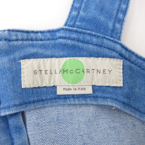 ステラマッカートニー Stella Mccartney 美品 14年製 ワンピース デニム タイト ストレッチ ノースリーブ イタリア製 国内正規 38 約mサイズ 青 ライトブルー Ecr レディース 052 ベクトルパーク