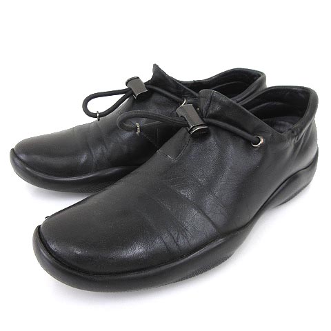 プラダスポーツ PRADA SPORT レザー スリッポン スニーカー ドロー  