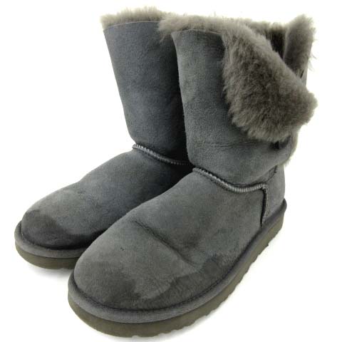 今すぐ販売 アグ オーストラリア Ugg Australia ブーツ ムートン ショート ベイリーボタン スエード 5803 グレー 24 靴 シューズ Fk Ecr レディース 包装送料無料 Www Kscien Org