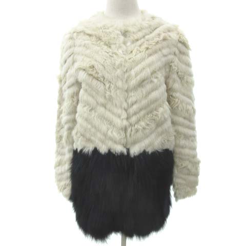 スナイデル Snidel コート ノーカラー Aライン 毛皮 Mixファー ラビット フォックス バイカラー ロング ベージュ 黒 ブラック 0 アウター Fk Rrr レディース 052 ベクトルパーク