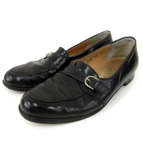 サルヴァトーレフェラガモ Salvatore Ferragamo ローファー ベルト レザー 黒 ブラック 8 靴 シューズ Fk Rrr メンズ 052 ベクトルパーク