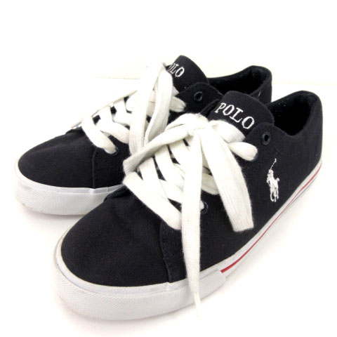 ポロ ラルフローレン Polo Ralph Lauren スニーカー ローカット ロゴ 刺繍 キャンバス 紺 ネイビー 24 靴 シューズ Fk レディース 052 ベクトルパーク