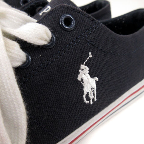 ポロ ラルフローレン Polo Ralph Lauren スニーカー ローカット ロゴ 刺繍 キャンバス 紺 ネイビー 24 靴 シューズ Fk レディース 052 ベクトルパーク