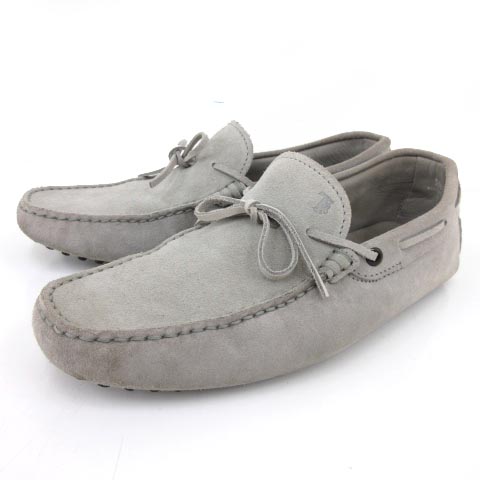 トッズ Tod S ゴンミーニ ドライビングシューズ スエード モカシン カジュアル イタリア製 7 5 26 5cm グレー メンズ 052 ベクトルパーク
