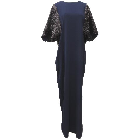 バイ マレーネ ビルガー By Malene Birger ワンピース ロング ドレス スパンコール パーティー 二次会 お呼ばれ イベント 36 約mサイズ 紺 ネイビー Nvw レディース 052 ベクトルパーク
