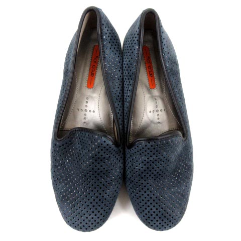 アルコジョイ Arco Joy パンプス ウォーキングシューズ スリッポン スエード ドット ラウンドトゥ 紺 ネイビー 23 5 靴 シューズ Fk レディース 052 ベクトルパーク