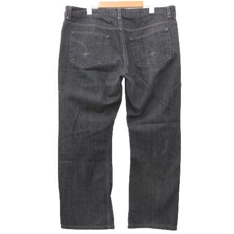 ルイヴィトン Louis Vuitton ブラック デニム パンツ Lv刺繍 テーパード ジーンズ イタリア製 国内正規 50 Xxl 大きいサイズ 黒 Ibo1 メンズ 052 ベクトルパーク