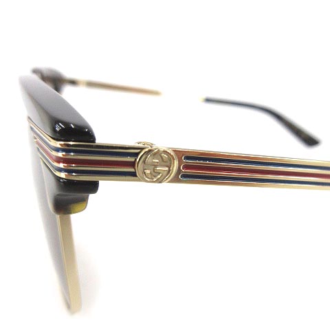 グッチ GUCCI 美品 18SS サングラス GG0287S メタル ツーブリッジ 