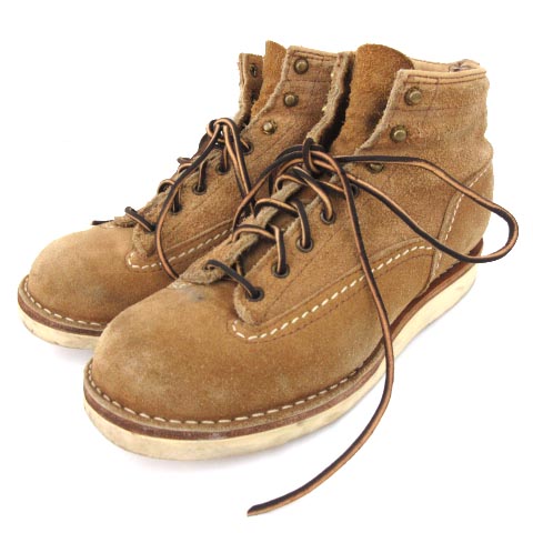 ウエスコ Wesco ジョブマスター ブーツ スエード シューズ ビブラムソール 替え紐付き 8 5 26 5cm ベージュ メンズ 052 ベクトルパーク