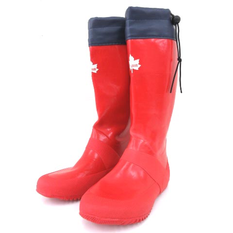 ロゴス Rogos コンパクト レイン ブーツ ロング ドロスト 長靴 雨具 普段使い アウトドア M 約24 25 赤 レッド レディース 052 ベクトルパーク