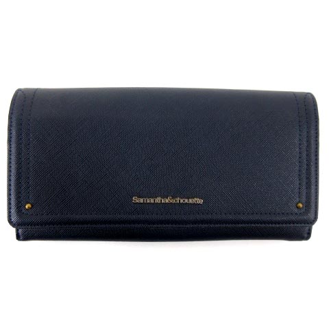 サマンサ シュエット Samantha Chouette 美品 長財布 財布 レザー 小銭入れあり 紺 ネイビー ウォレット 小物 Fk Nvw レディース 052 ベクトルパーク