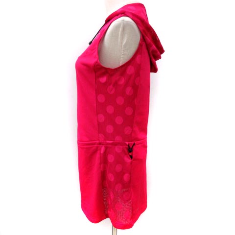 ナイキ Nike Dri Fit ランニング ウエア スポーツ ウェア チュニック ワンピース ノースリーブ メッシュ ドット 水玉 フード ピンク S Fk Nvw レディース 052 ベクトルパーク