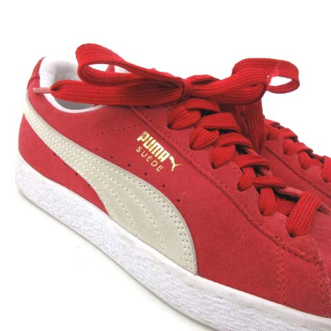 プーマ Puma スエード クラシックプラス スニーカー ローカット カジュアル シューズ 23 5cm 赤 レッド Nvw レディース 052 ベクトルパーク