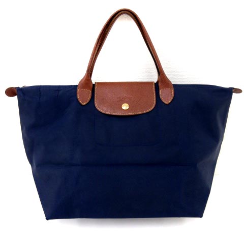 ロンシャンLONGCHAMP ネイビートートMサイズ ル プリアージュ