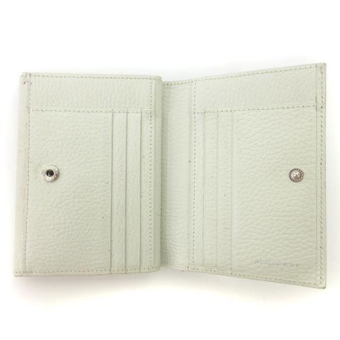 バーバリー BURBERRY 財布 二つ折り レザー ロゴ 白 ホワイト