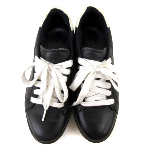 ディーゼル DIESEL スニーカー レザー ローカット 黒 ブラック 23.5cm 
