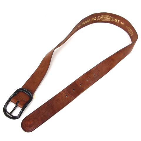 ディーゼル DIESEL ベルト レザー 革ベルト 茶 ブラウン 85 FK ECR4