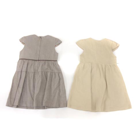 ファミリア Familiar ワンピース フレア 半袖 刺繍 花柄 2点セット 茶 ベージュ 110cm キッズ 子供服 女の子 Fk Ecr5 レディース 052 ベクトルパーク