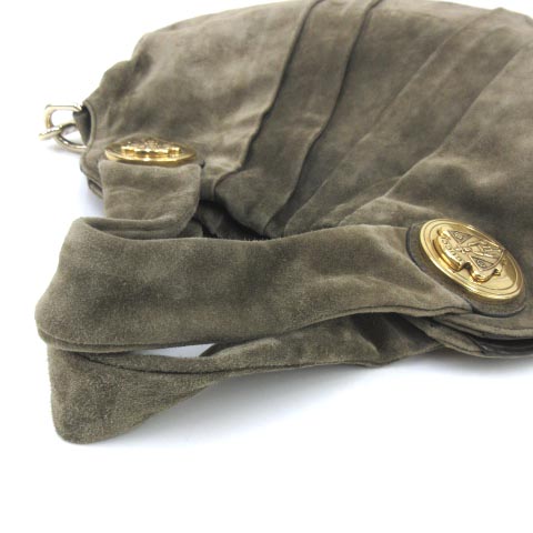 グッチ GUCCI 美品 ヒステリア 197016 皮革 ショルダーバッグ スエード  
