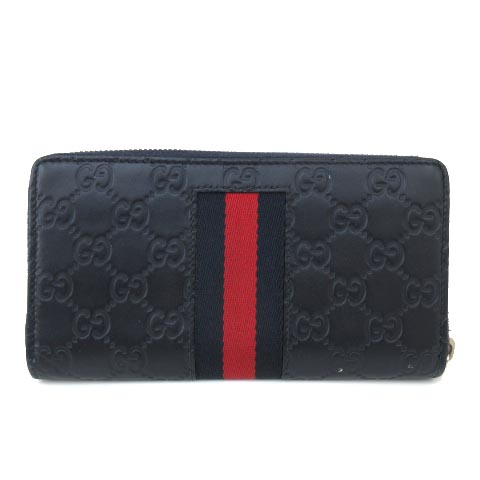 グッチ GUCCI シマ シェリーライン 長財布 408831 ラウンドファスナー 