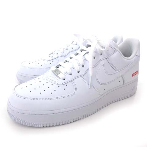 未使用品 ナイキ Nike Supreme シュプリーム エアフォース1 スニーカー Air Force 1 Low ロゴシューレース付き シューズ 28 5cm 白 ホワイト メンズ 052 ベクトルパーク