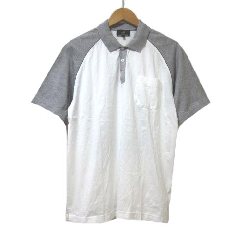 ダンヒル dunhill ポロシャツ ラグラン 半袖 ロゴ ワンポイント XL 