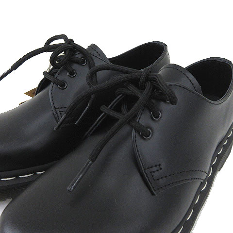 未使用品 ドクターマーチン Dr Martens 3ホール シューズ Core 1461z Wht Welt 3eye Shoe ホワイトステッチ 替え紐あり Uk8 27cm 黒 ブラック メンズ 052 ベクトルパーク