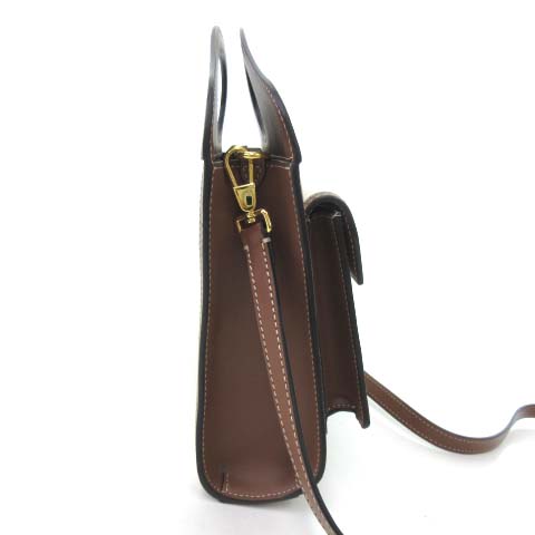 バーバリー BURBERRY ポケット バッグ ミニ ツートン キャンバス バーバリー BURBERRY ポケット バッグ ミニ ツートン キャンバス