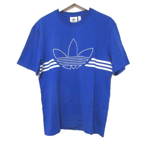 アディダス Adidas Tシャツ 半袖 カットソー プリント 青 ブルー M コットン X メンズ 052 ベクトルパーク