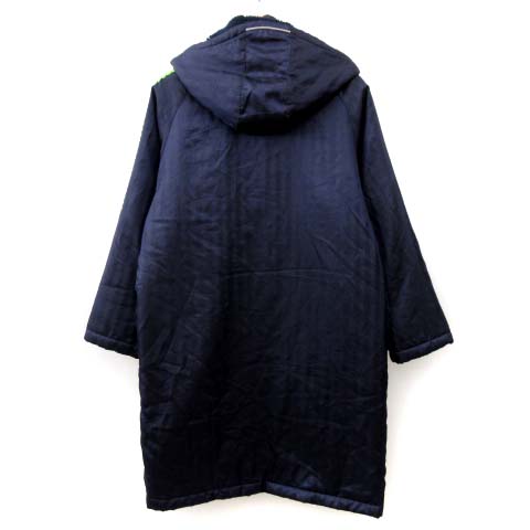 超美品】PUMA ネイビー ベンチコート ロングコート フード付き M