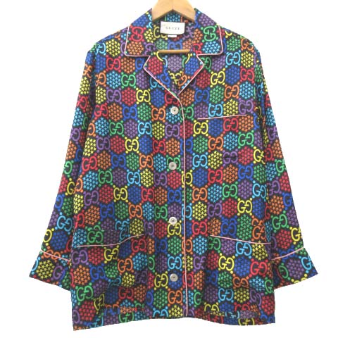 グッチ GUCCI 美品 20SS サイケデリック パジャマ セットアップ シャツ  